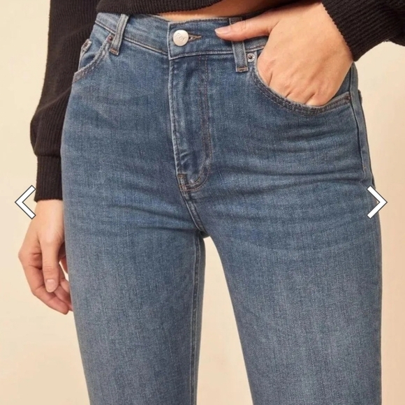 Reformation Jeans Harper High Rise Skinny Denim Jeans Destin Wash size 26 - Picture 4 of 16
